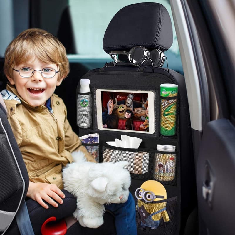 Backseat Car Organizer with Tablet Holder for Kids