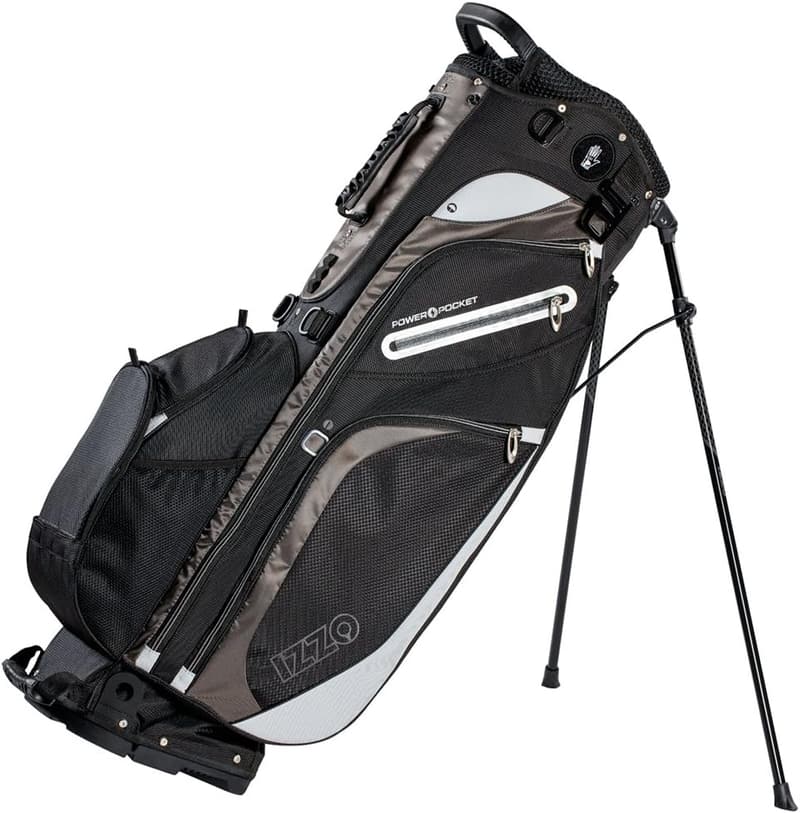 Ultra-Lite Golf Stand Bag with Exclusive Features - Red/White/Blue