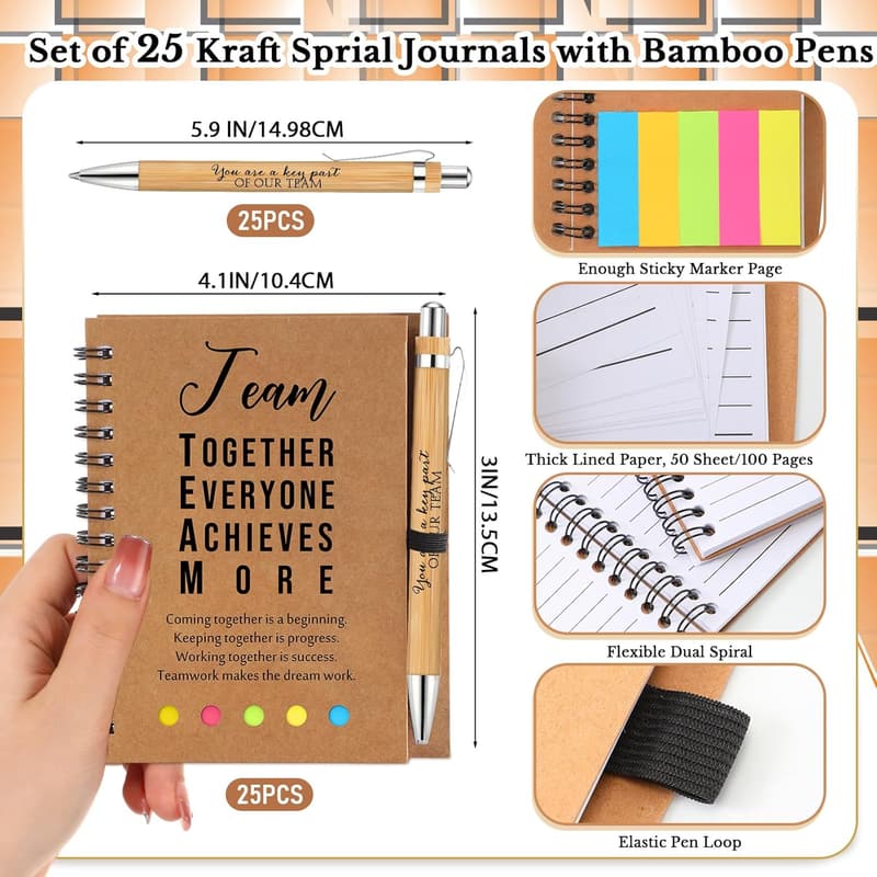 Employee Appreciation Gifts: Inspirational Notebooks & Bamboo Pens