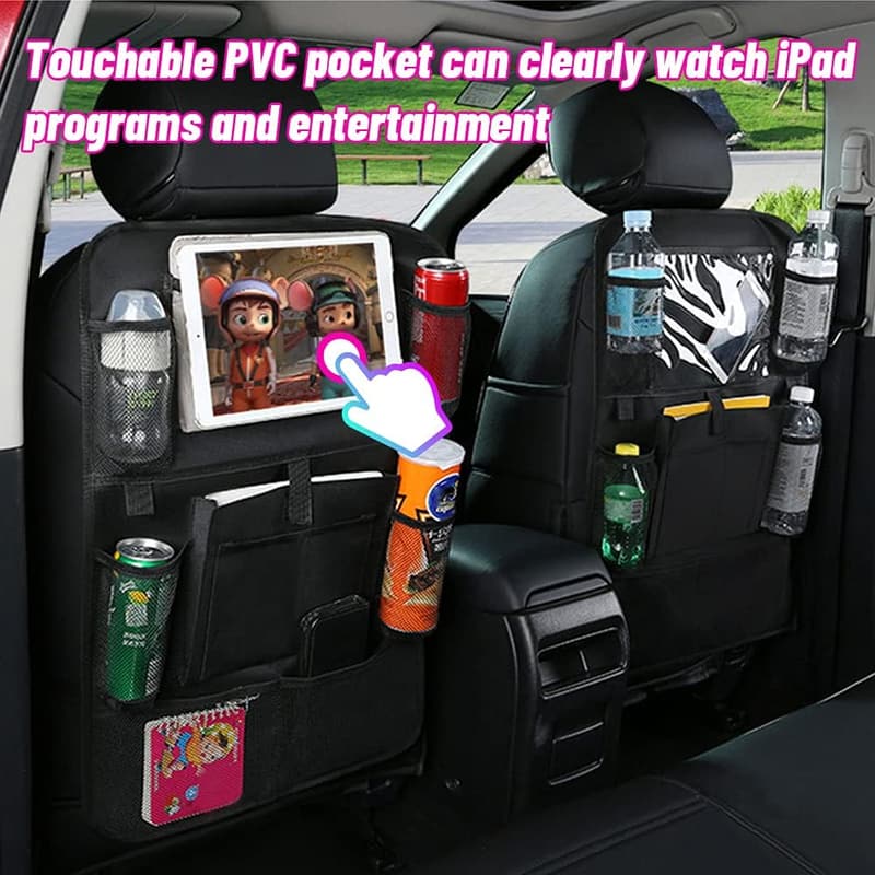 Car Backseat Organizer with Tablet Holder & 9 Pockets - 2 Pack