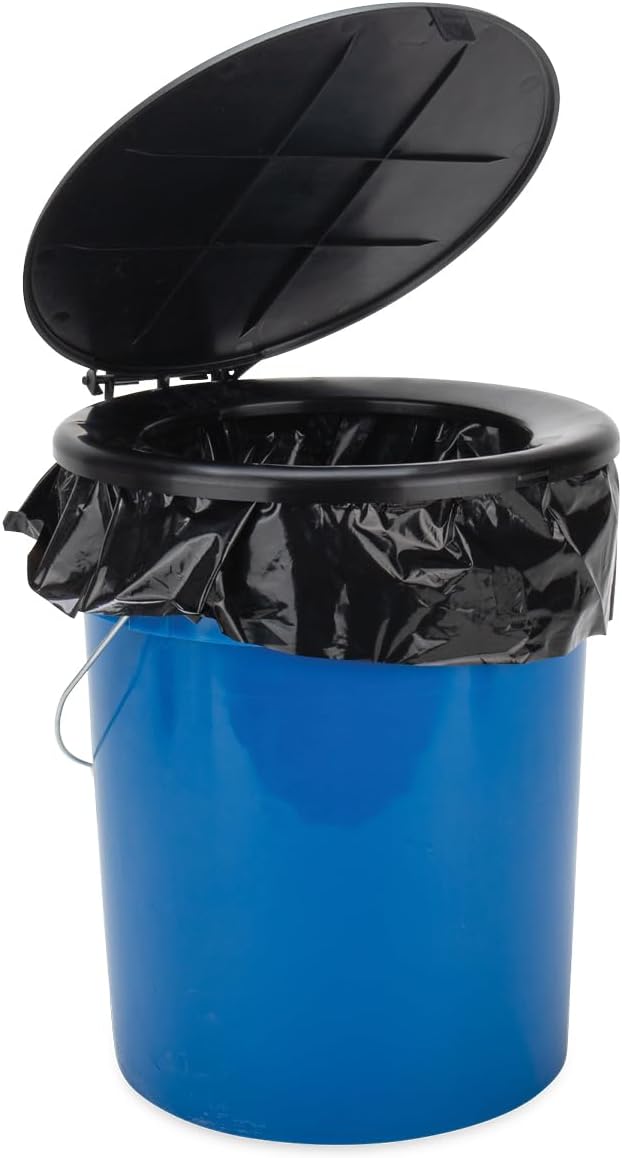 Portable Toilet Bucket with 3 Liners & Carry Handle