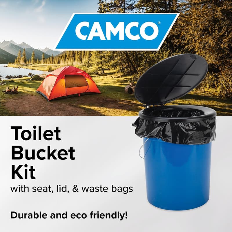 Portable Toilet Bucket with 3 Liners & Carry Handle