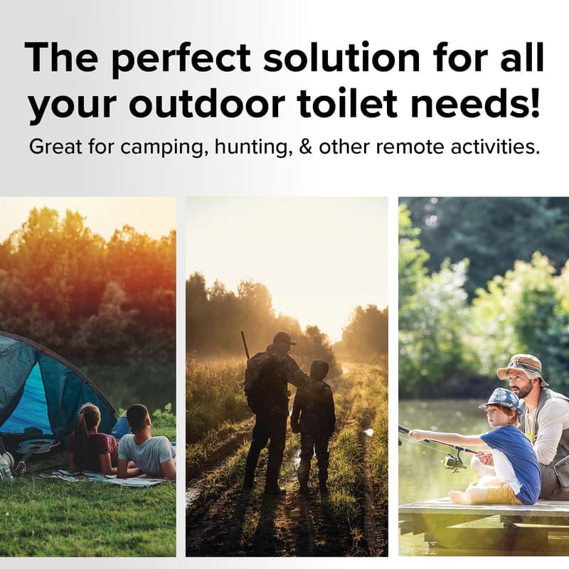 Portable Toilet Bucket with 3 Liners & Carry Handle
