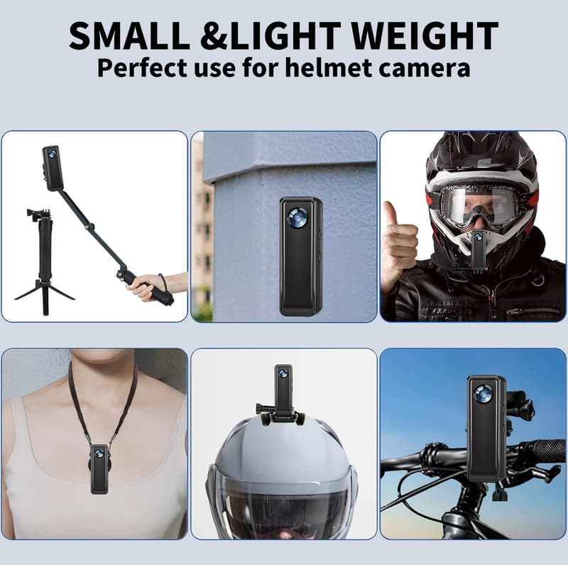 4K 30FPS Mini Body Camera with 128GB, Magnetic Clip