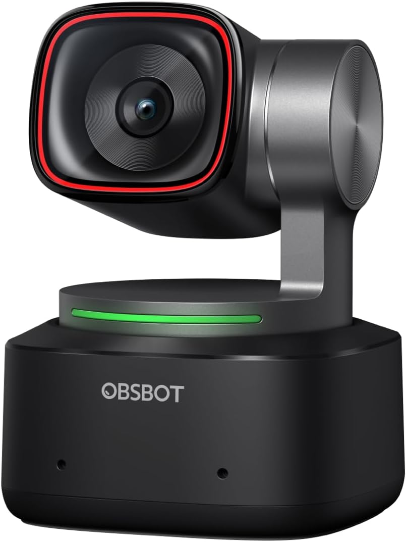 4K AI Tracking Webcam with Voice Control for Streaming & Meetings