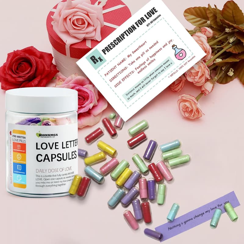 Long Distance Relationship Love Message Capsules - 60PCS Gift Set