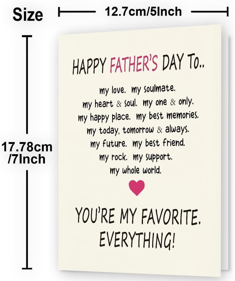 Romantic Father's Day Card & Gifts from Wife