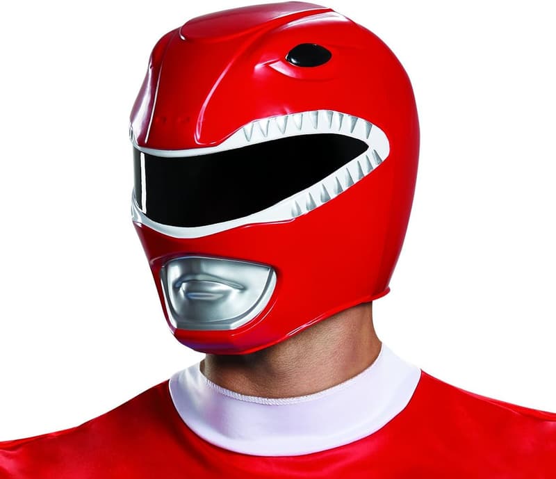 Men's Red Ranger Helmet for Costume Play