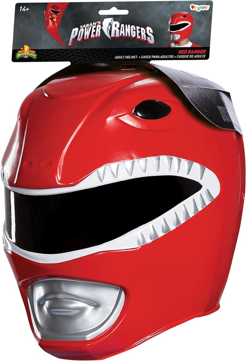Men's Red Ranger Helmet for Costume Play