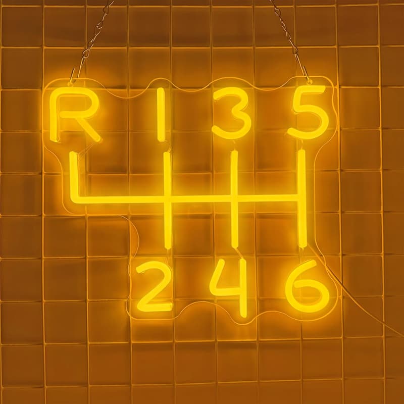 Father's Day Neon Gearbox Sign for Man Cave Garage Decor