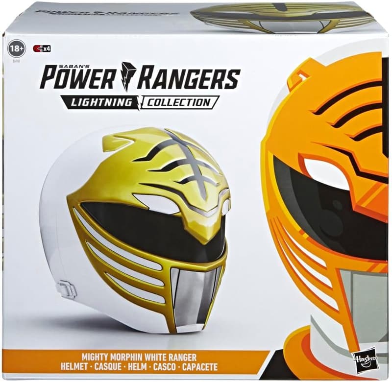 Mighty Morphin White Ranger Premium Collector Helmet for Display