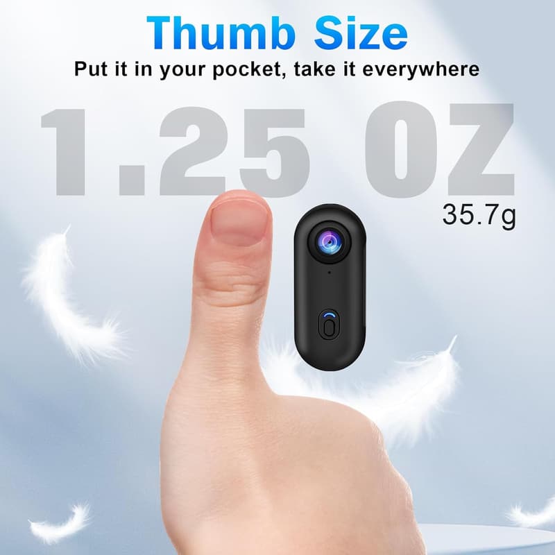 4K Portable Action Camera with Spring Clip for Vlogging & Cycling