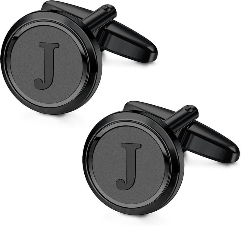 Personalized Gold Initial Cufflinks for Men