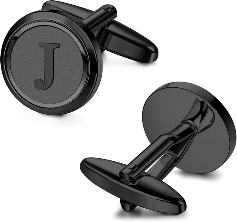 Personalized Gold Initial Cufflinks for Men