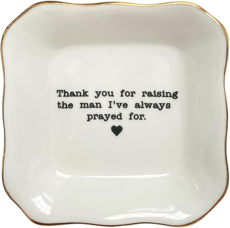Thank You Ceramic Jewelry Tray for Mother of the Groom