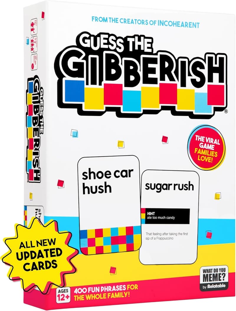 Guess the Gibberish Card Game for Families – 400 Cards, Ages 12+