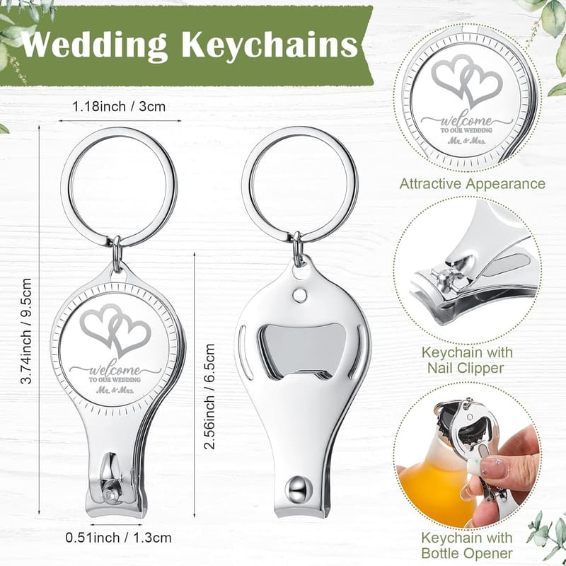25 Sets Wedding Favors - Multi-Function Bottle Opener & Clipper