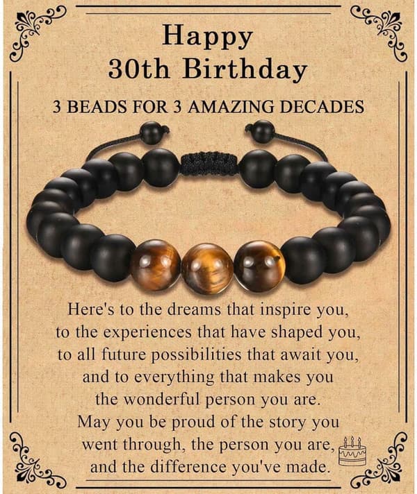 Milestone Birthday Bracelet for Men and Boys