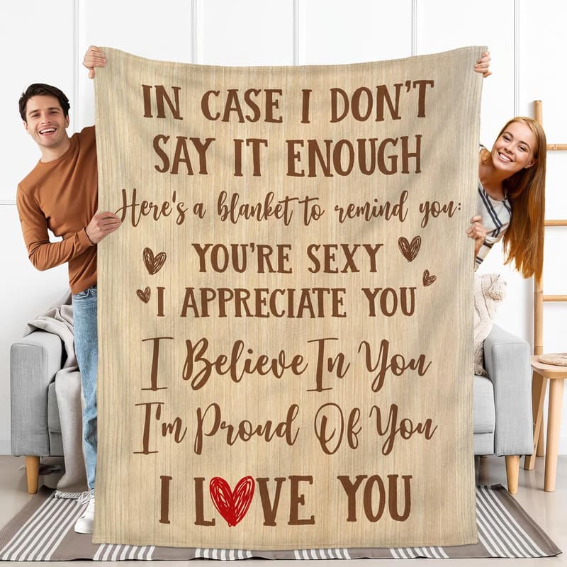 Anniversary & Birthday Fleece Throw Blanket -