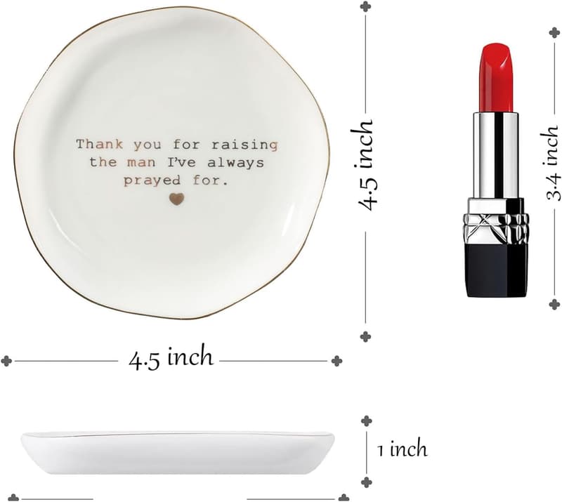 Mother of Groom Ceramic Ring Dish, Perfect Wedding Gift