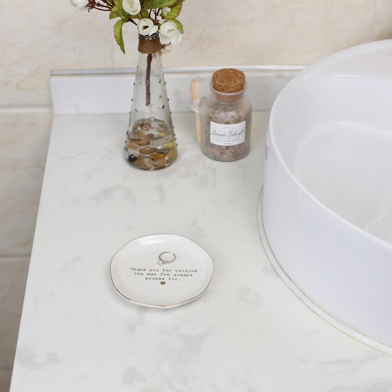 Mother of Groom Ceramic Ring Dish, Perfect Wedding Gift
