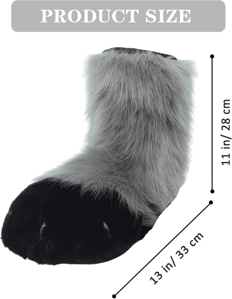 Furry Animal Paw Claw Shoes for Cosplay Adults