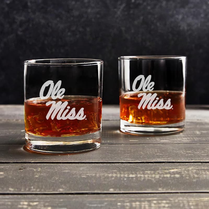 Ole Miss Whiskey Glass - Officially Licensed Graduation Gift for Men