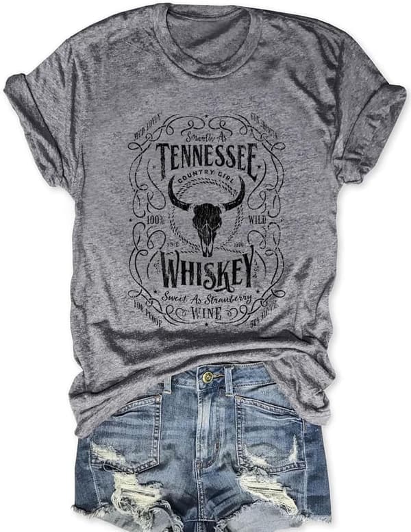 Vintage Country Music Concert Tee for Women - Casual Graphic Shirt