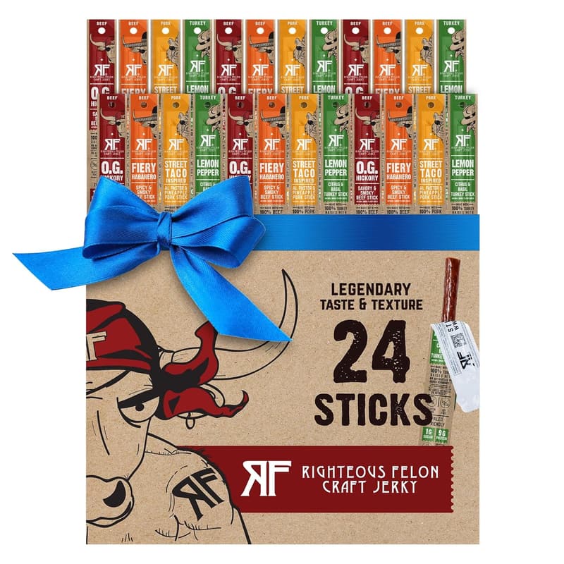 Healthy Meat Sticks Variety Pack | Gluten-Free, Keto | 24-Pack