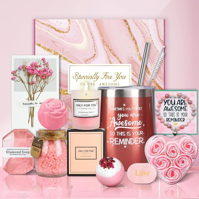 Birthday & Relaxing Spa Gift Basket for Her