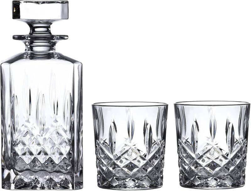 Markham Square Decanter Set - Clear Glass, 30 oz, 2 Count