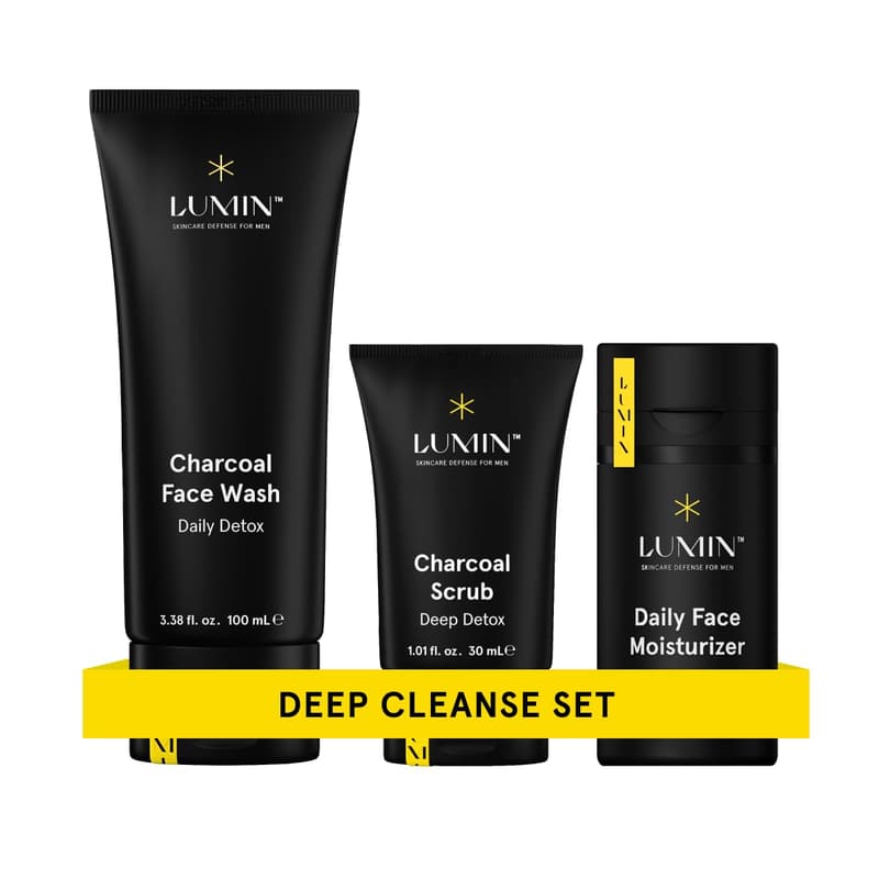 Men's Skincare Kit: Charcoal Daily Detox & Moisturizer