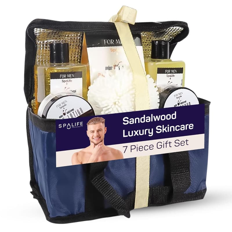 Men's Sandalwood Spa Skincare Set - Complete Luxury Care Kit