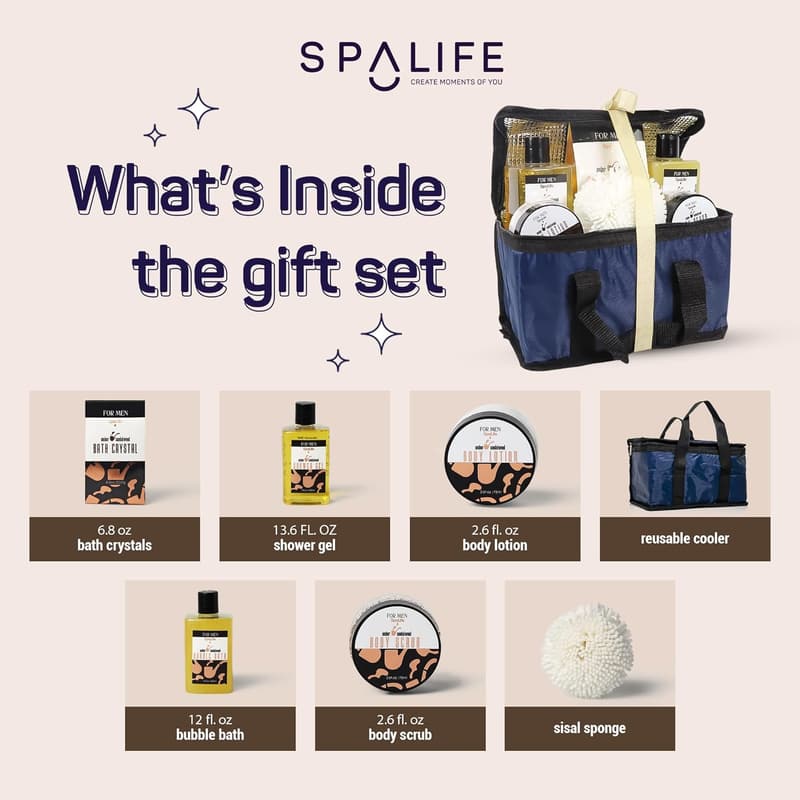 Men's Sandalwood Spa Skincare Set - Complete Luxury Care Kit