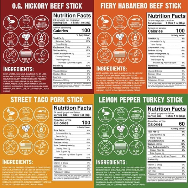 Healthy Variety Pack Beef Sticks | Gluten Free & Keto Snacks