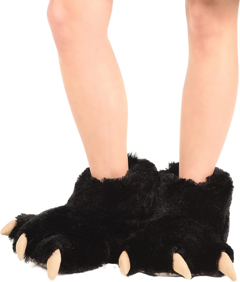 Cozy Animal Paw Slippers for Kids and Adults