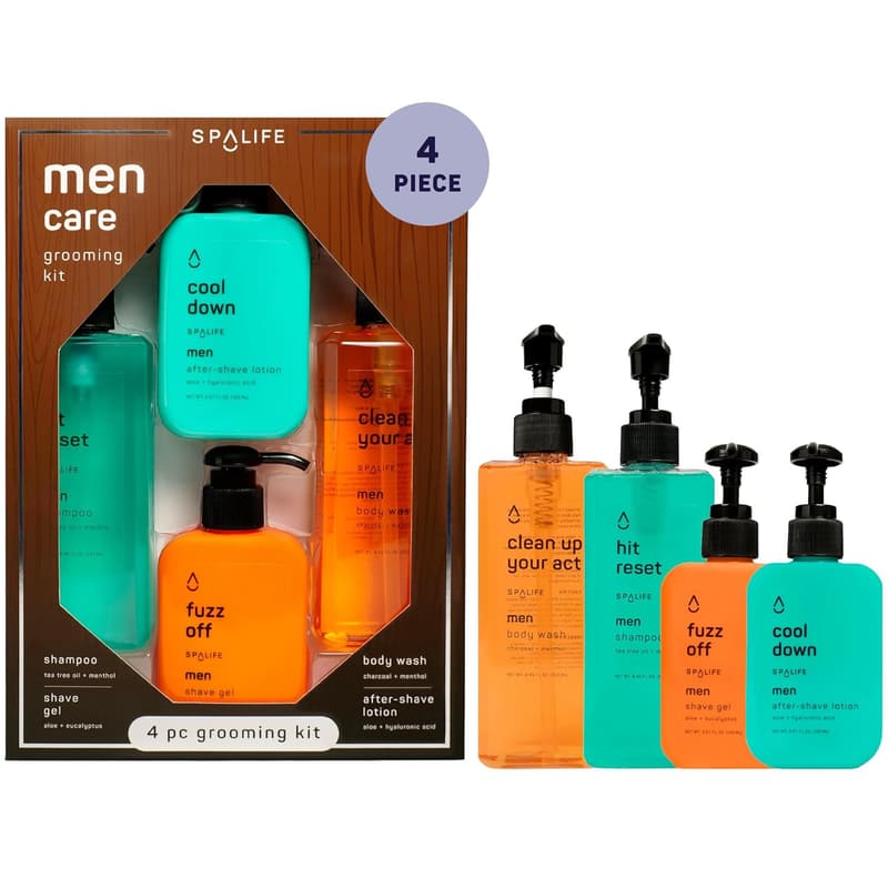 Men's Grooming Gift Set - 4-Piece Hair & Body Care