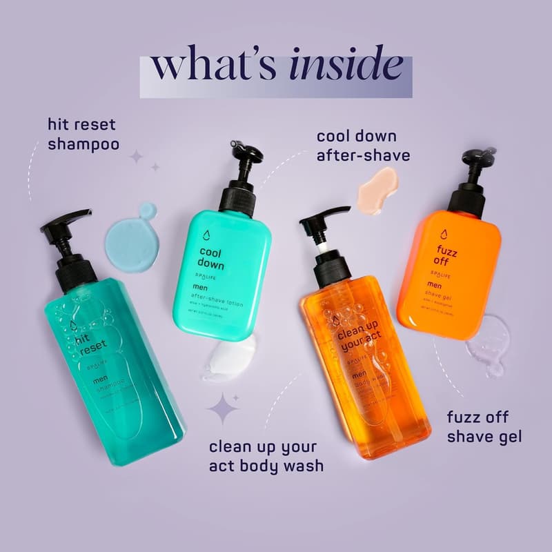 Men's Grooming Gift Set - 4-Piece Hair & Body Care