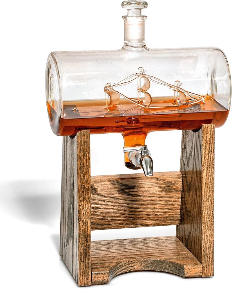 Nautical Bourbon Whiskey Decanter - 1150ml Liquor Dispenser
