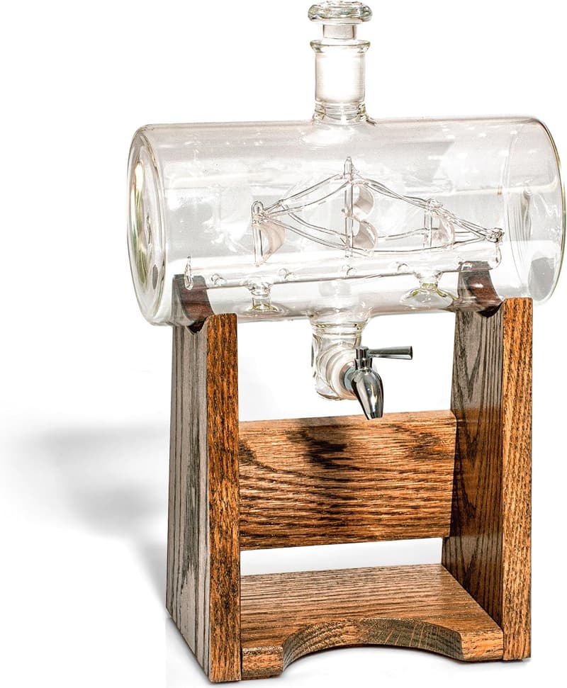 Nautical Bourbon Whiskey Decanter - 1150ml Liquor Dispenser