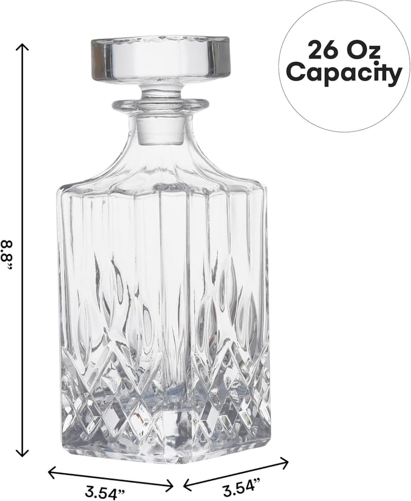 Vintage Whiskey Decanter with Glass Stopper - Gift for Men