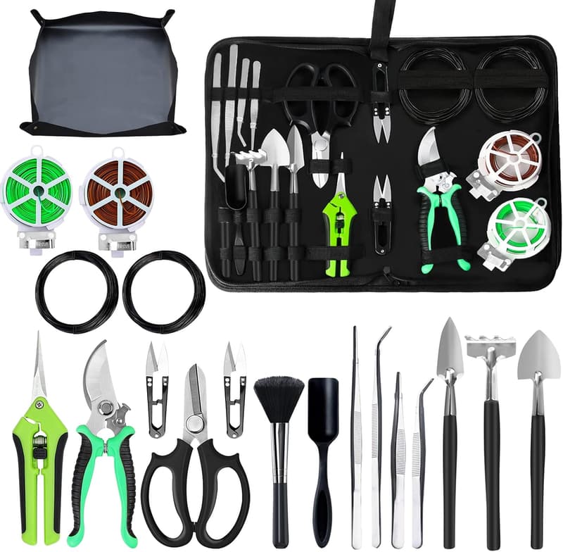 Bonsai Tree Kit with 20 Gardening Tools - Unique Indoor Gift