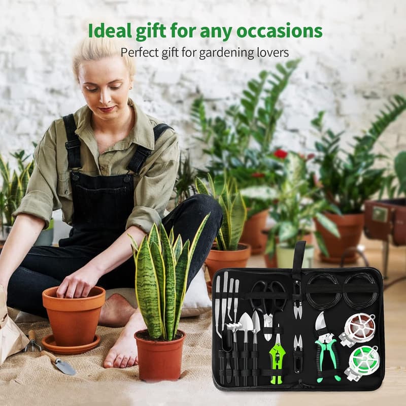 Bonsai Tree Kit with 20 Gardening Tools - Unique Indoor Gift