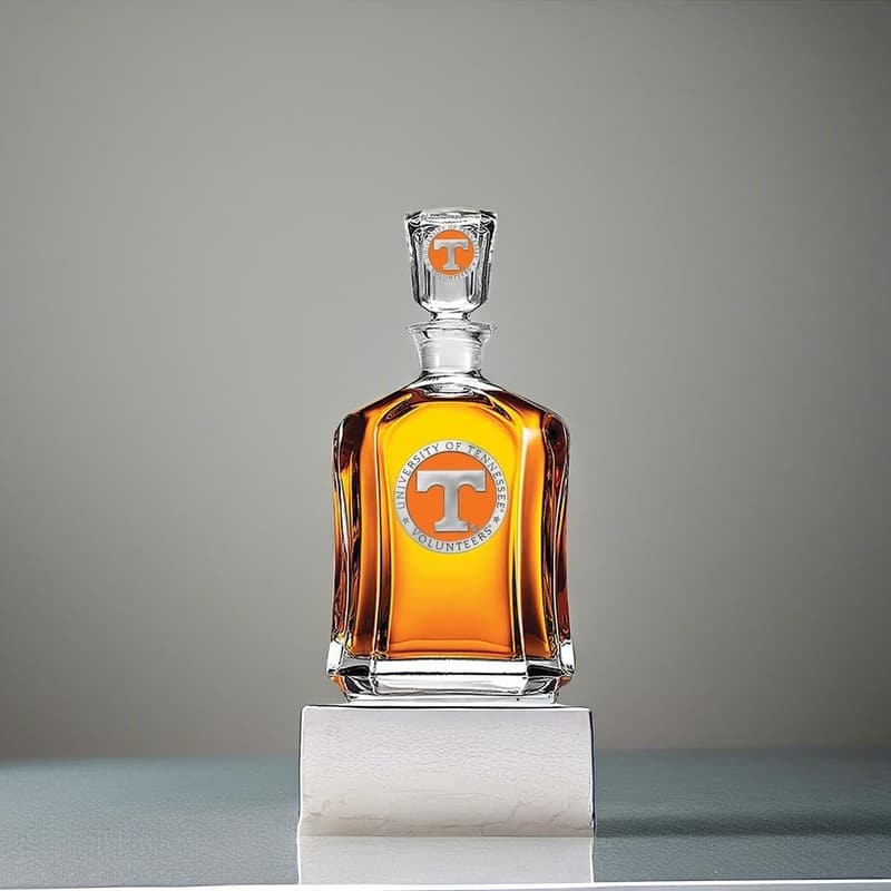 Tennessee Whiskey Decanter | 24 oz Pewter-Glass with Airtight Stopper