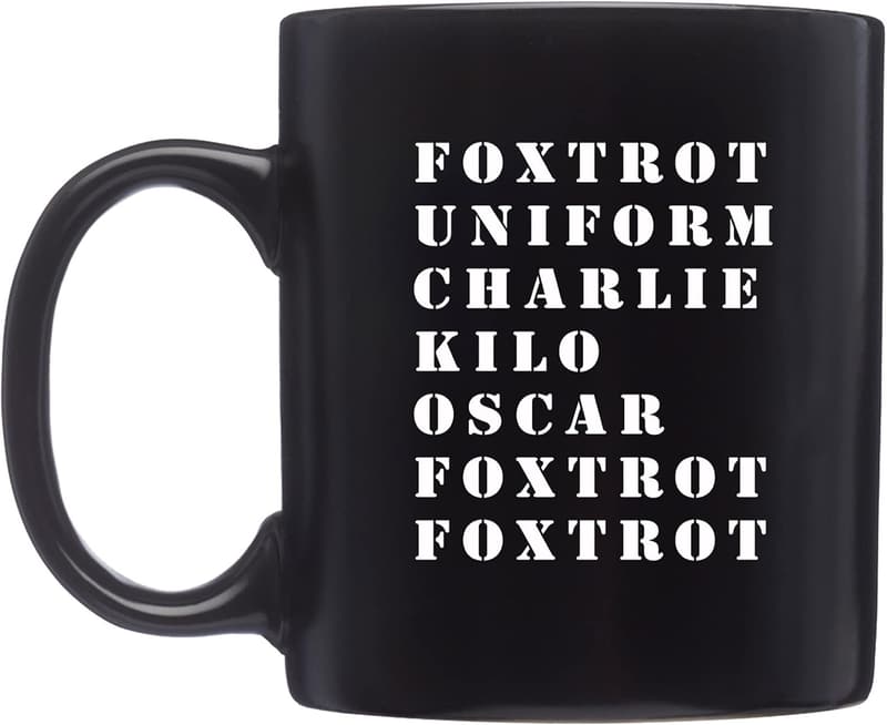 Military Veteran Foxtrot Coffee Mug - 11 oz Black Novelty Cup