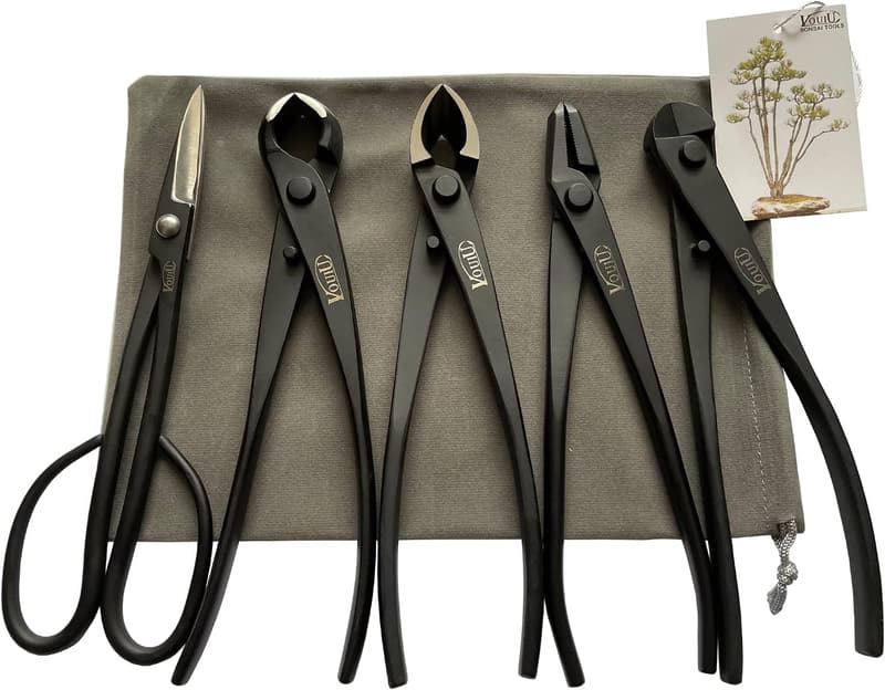 Bonsai Tool Set - 5-Piece with Scissors and Pliers