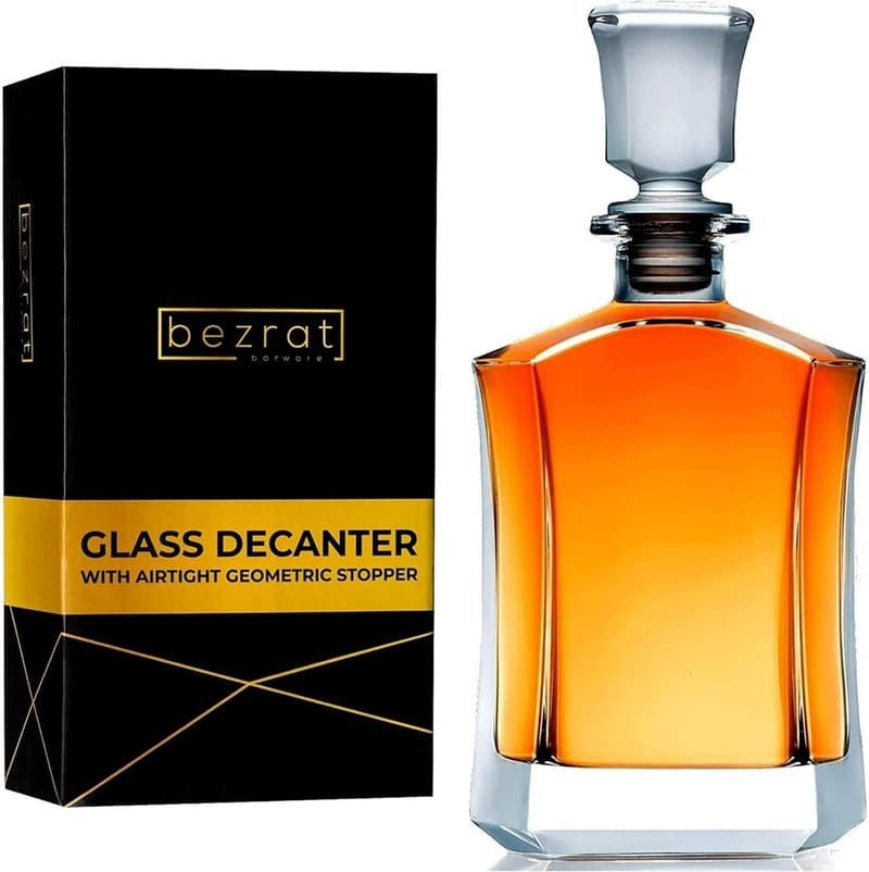 Capitol Whiskey Decanter with Airtight Glass Stopper - 24 oz