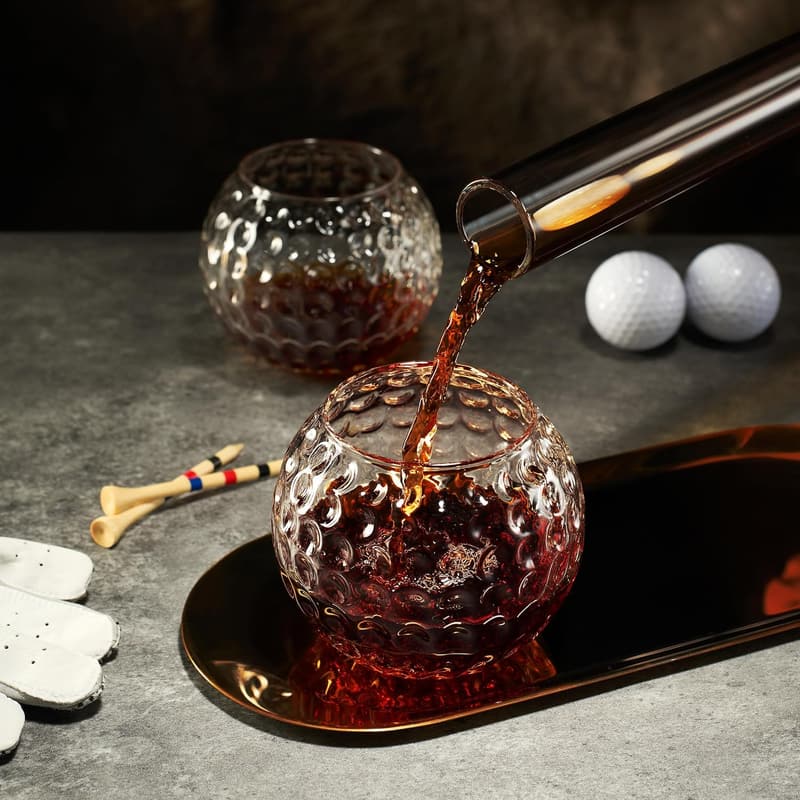 Golf Club Whiskey Decanter Set - 29 oz Decanter & 2 Glasses for Men
