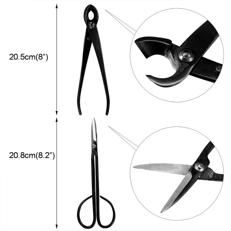 Bonsai Tool Kit - 10 PCS Carbon Steel Gardening Tools Set