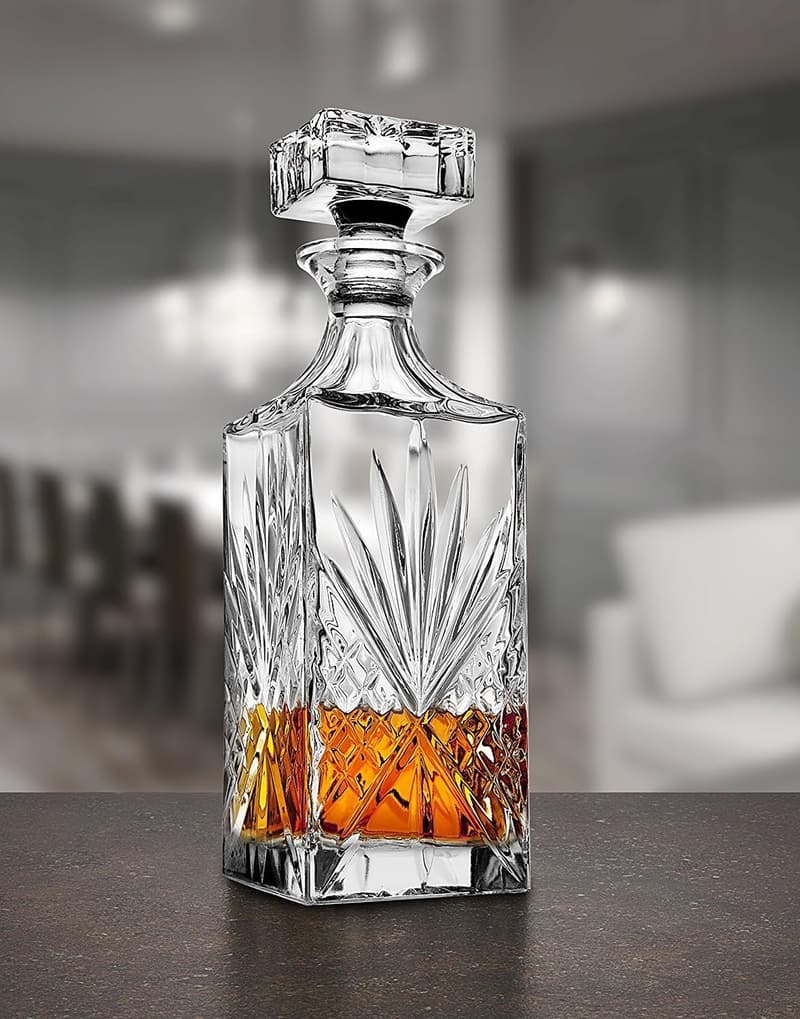 Dublin Whiskey Decanter - 750ml Glass Alcohol Dispenser